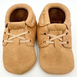 Freshly Picked Weathered Brown Oxford Baby Shoe - Size 3